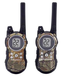 Motorola Talkabout T-9650R (Camouflage). 2 each with NiMH Batteries & Boom Mic & Car Charger